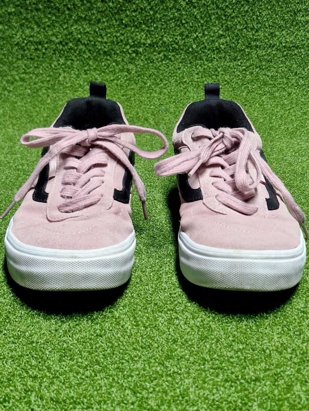 Vans Kyle Walker Shoes Mens Size 9.5 Pink Black Suede Skateboard Pro Ultracush - Picture 4 of 9